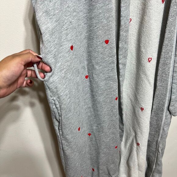 The Great Sleep Gray Robe with Red Hearts size 2/3 - Picture 4 of 10